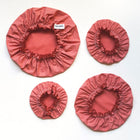 Praline Red Trim Bowl Covers