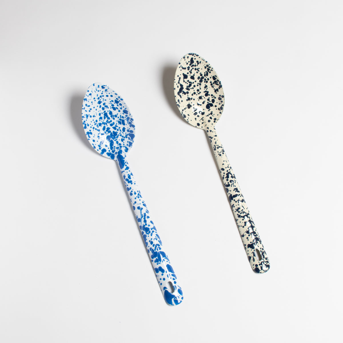 Enamel Slotted Splatter Spoon