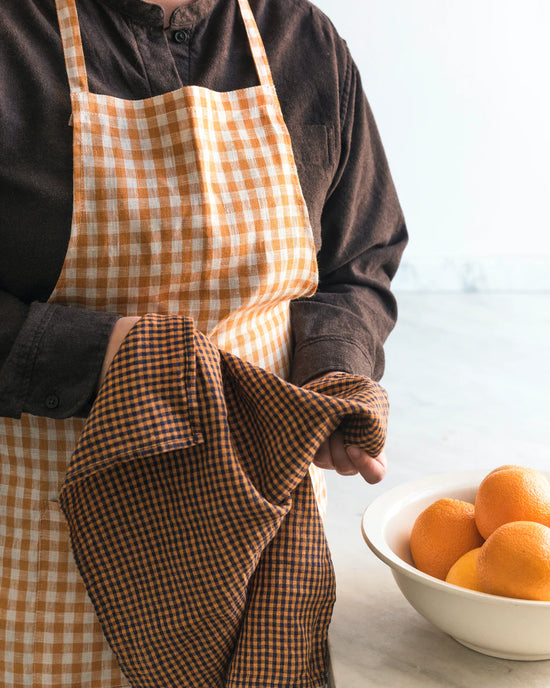 Navy blue gingham country style kitchen towel set – JaBella Designs