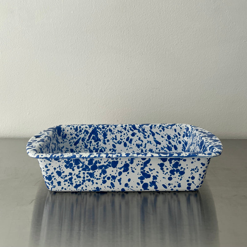 Splatter Loaf Pan | Blue & White