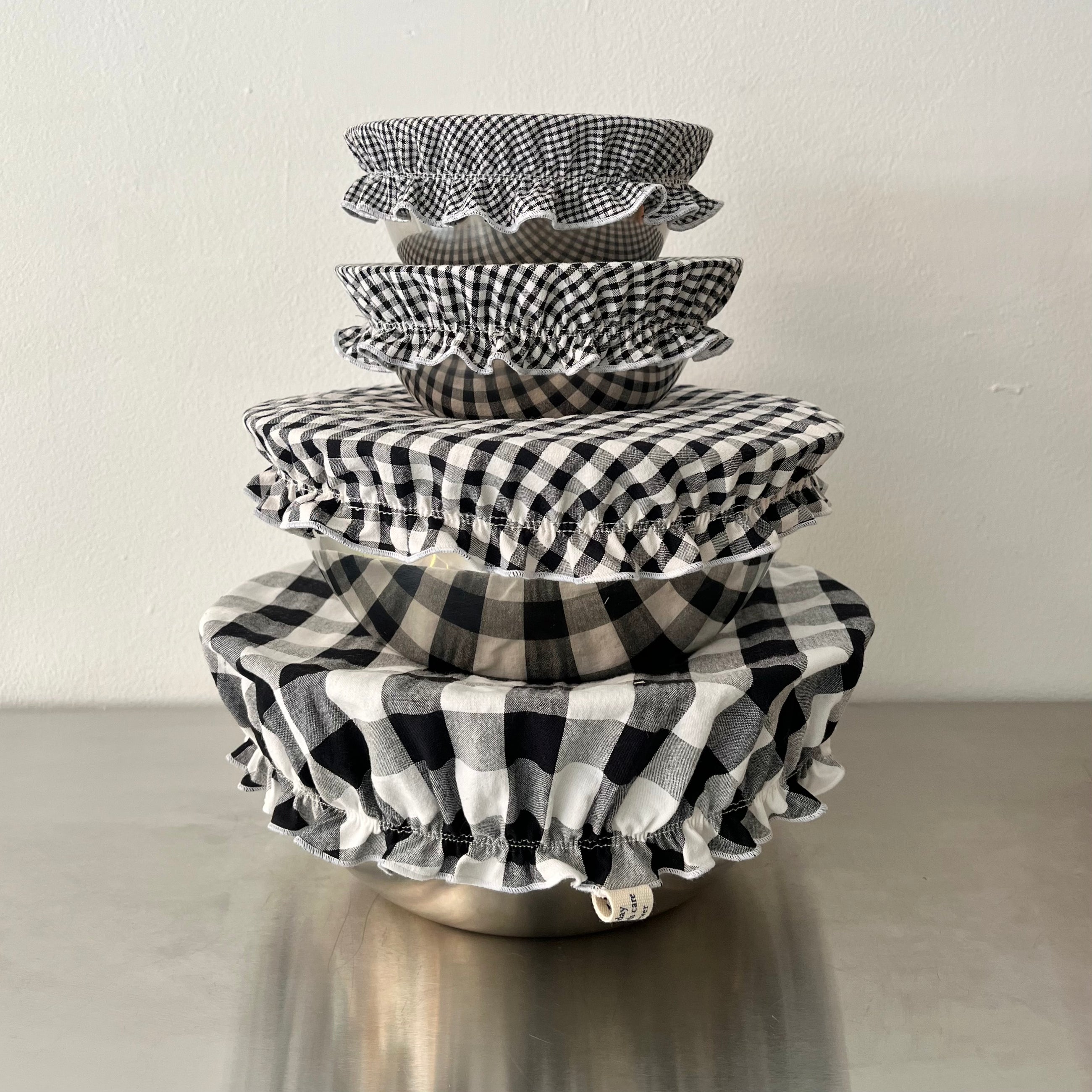 Blackberry Gingham Bowl Covers