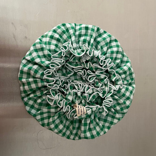 Green Gingham Bowl Covers