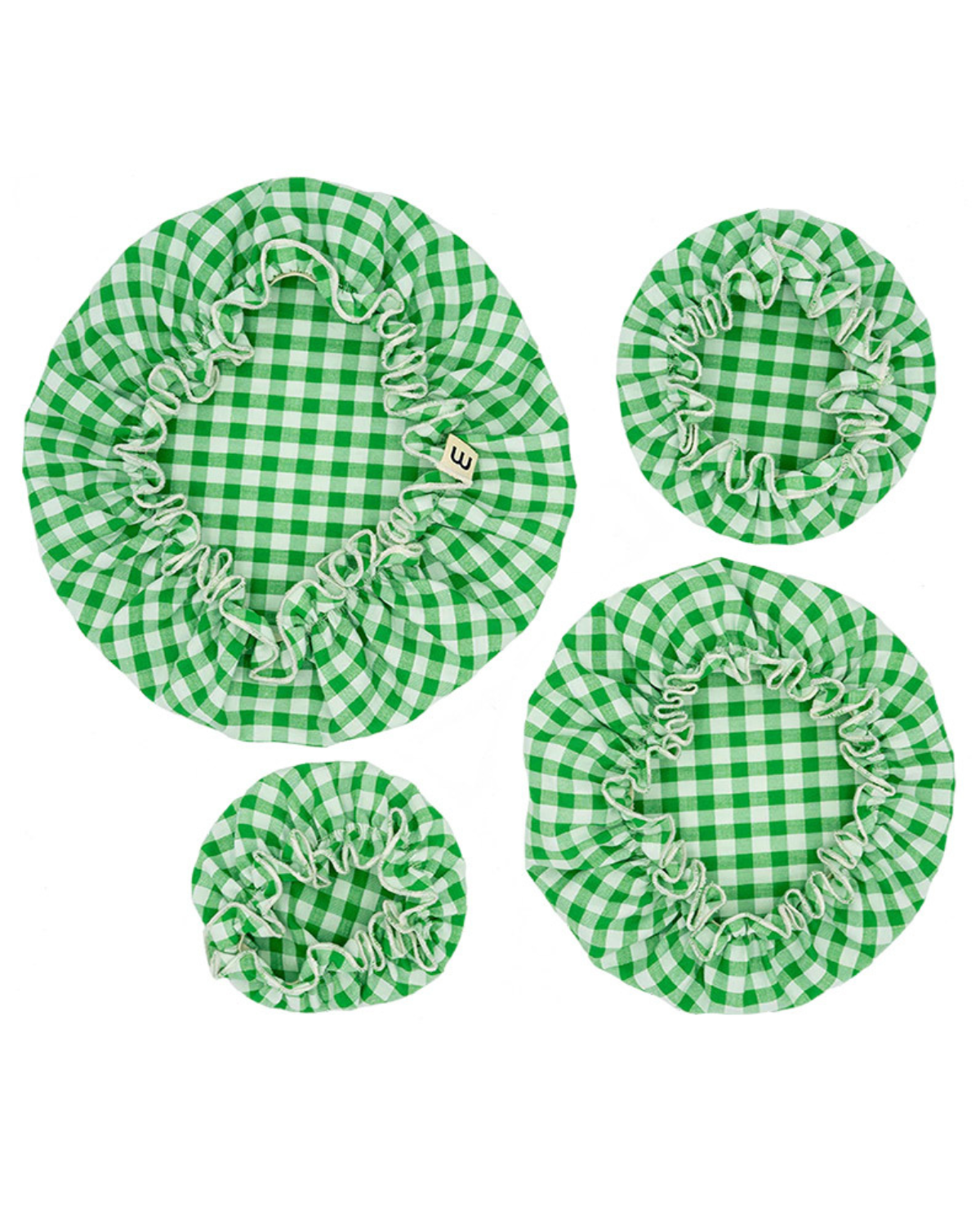 Green Gingham Bowl Covers