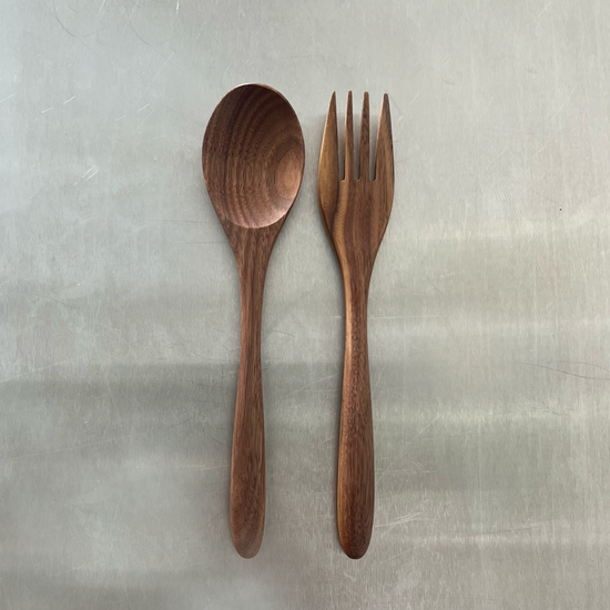 Walnut Fork & Spoon Set