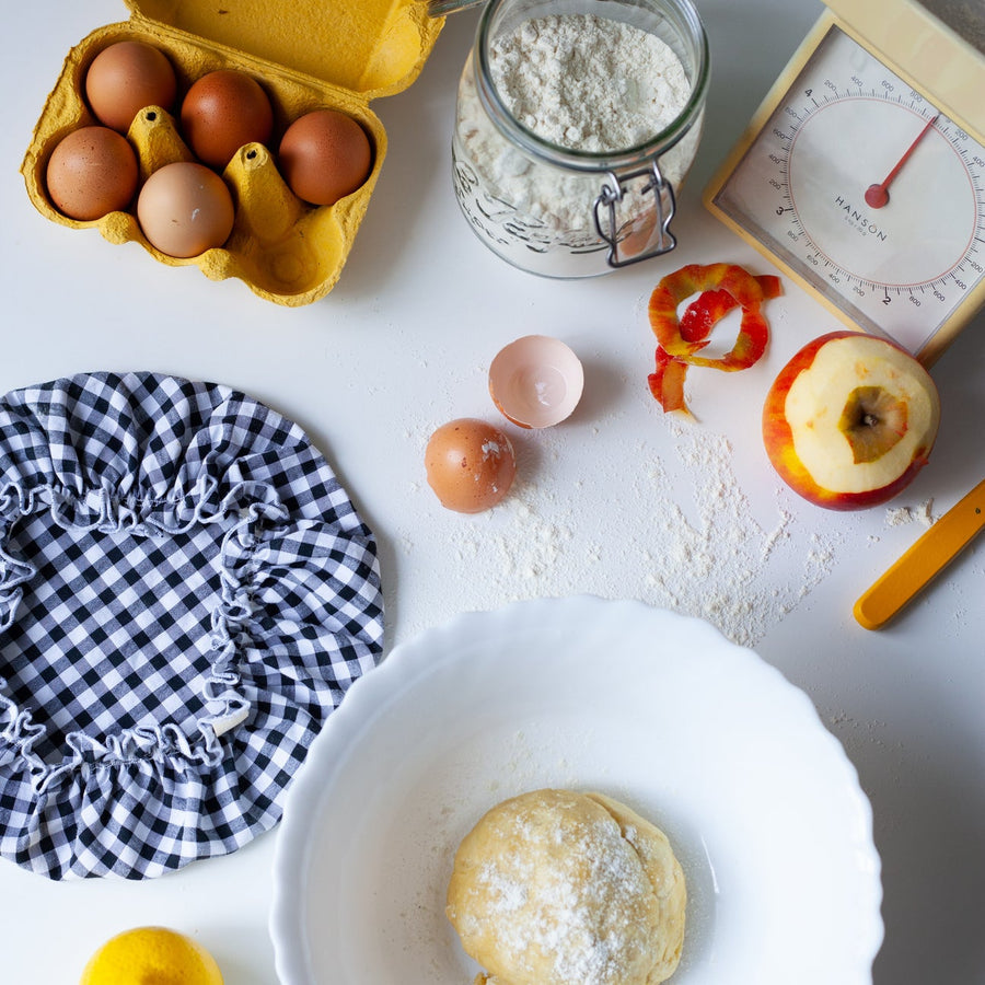 Blackberry Gingham Bowl Covers