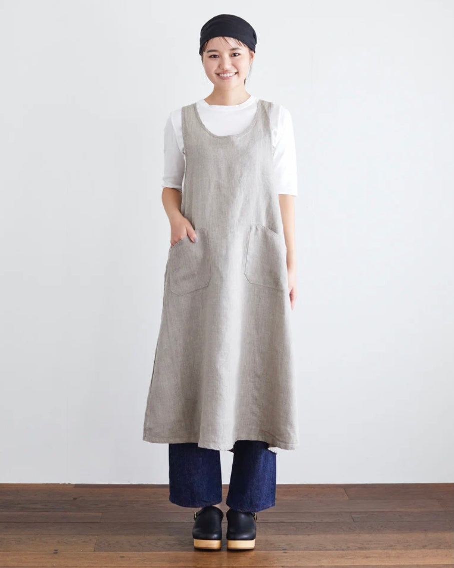 Linen Over Apron | Natural