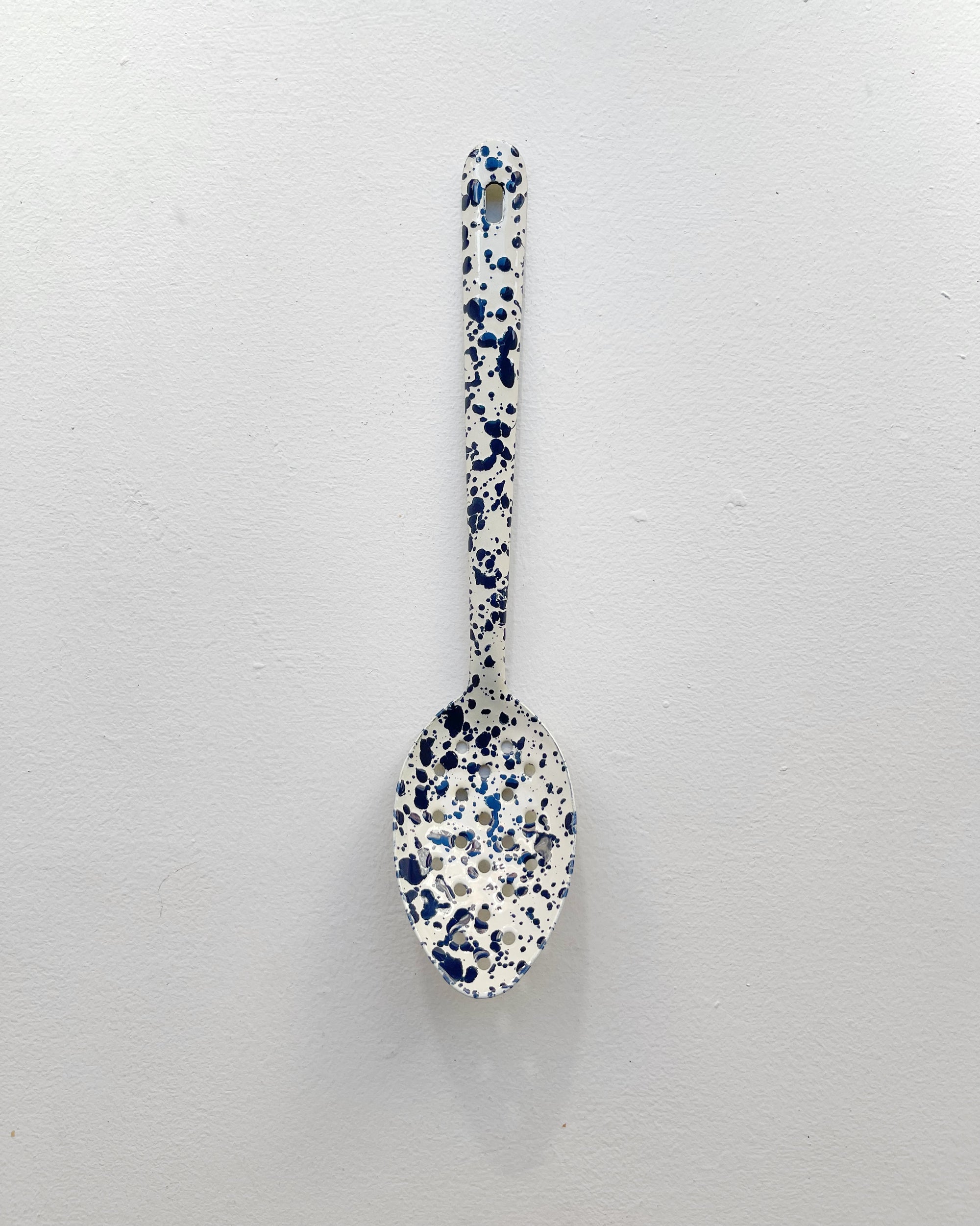 Enamel Slotted Splatter Spoon