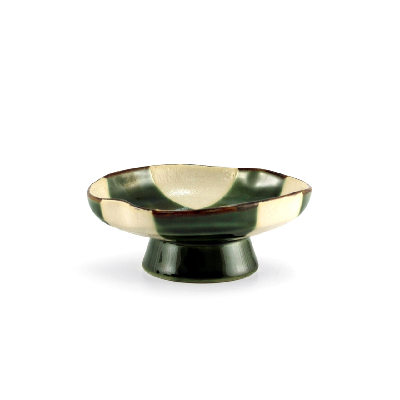 Green Checker Kobachi Dish