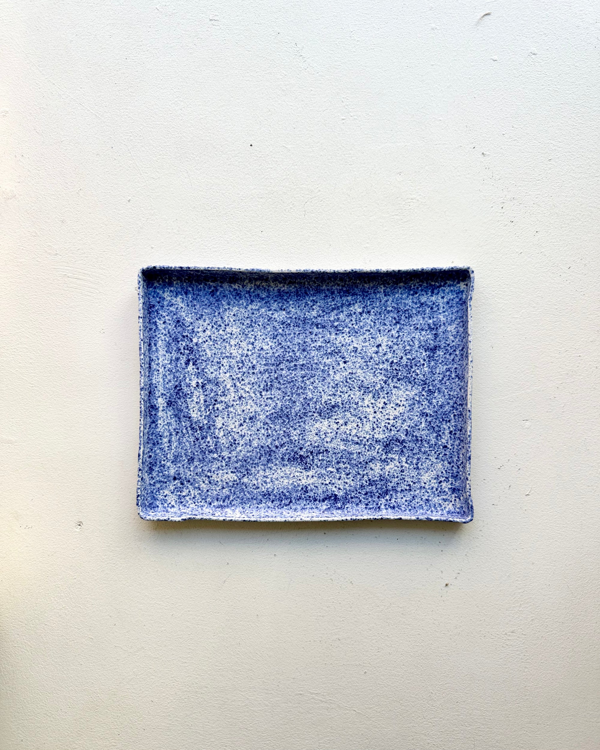 Ceramic Tray | Small Blue Speckled